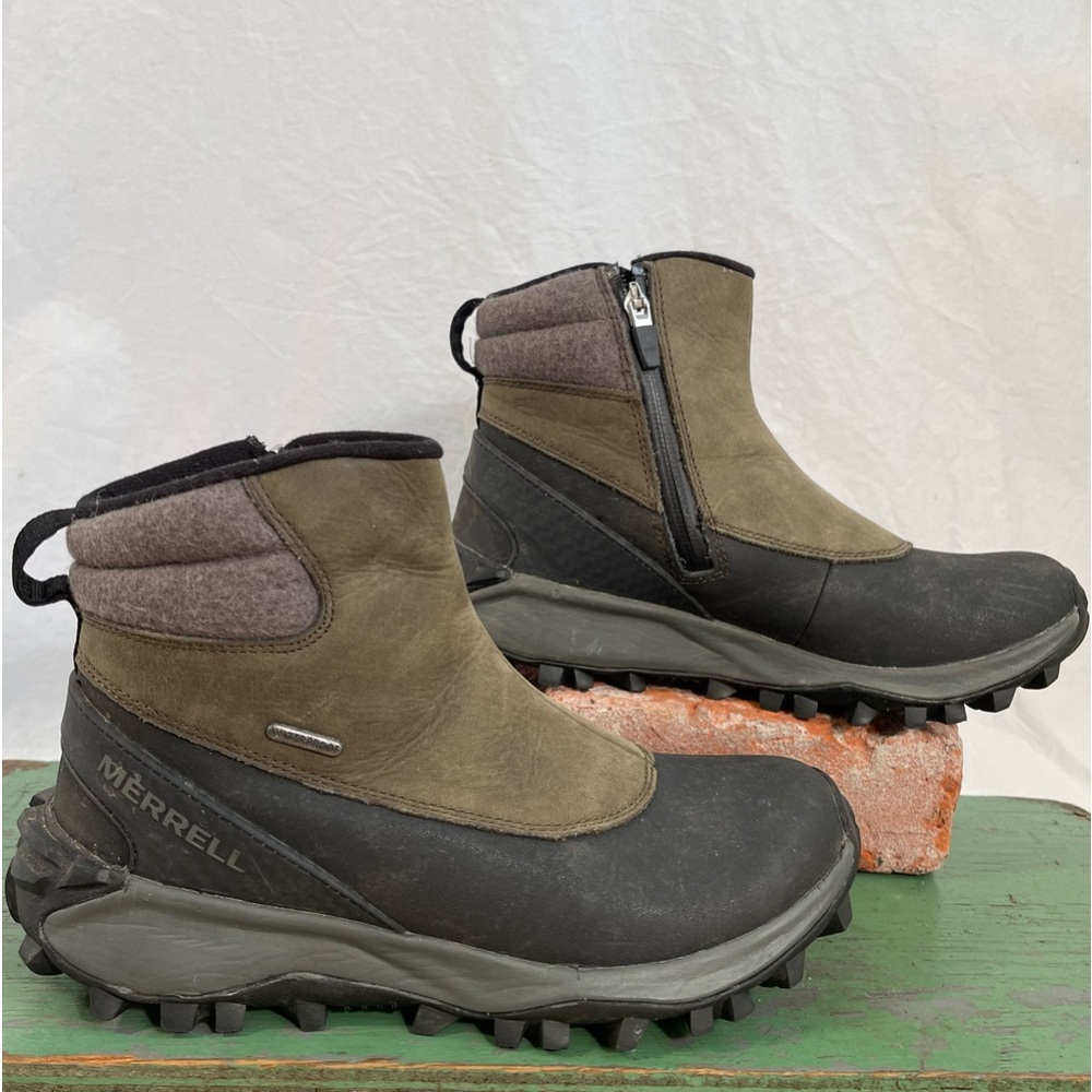 Merrell Thermal Kiruna mid zip waterproof boot size 6 women’s rubber & leather